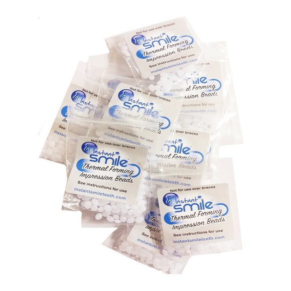 12 Packages Instant Smile Billy Bob Replacement Thermal Adhesive Fitting Beads - Picture 1 of 4